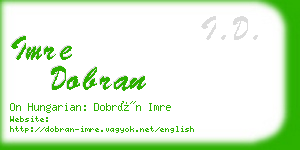 imre dobran business card